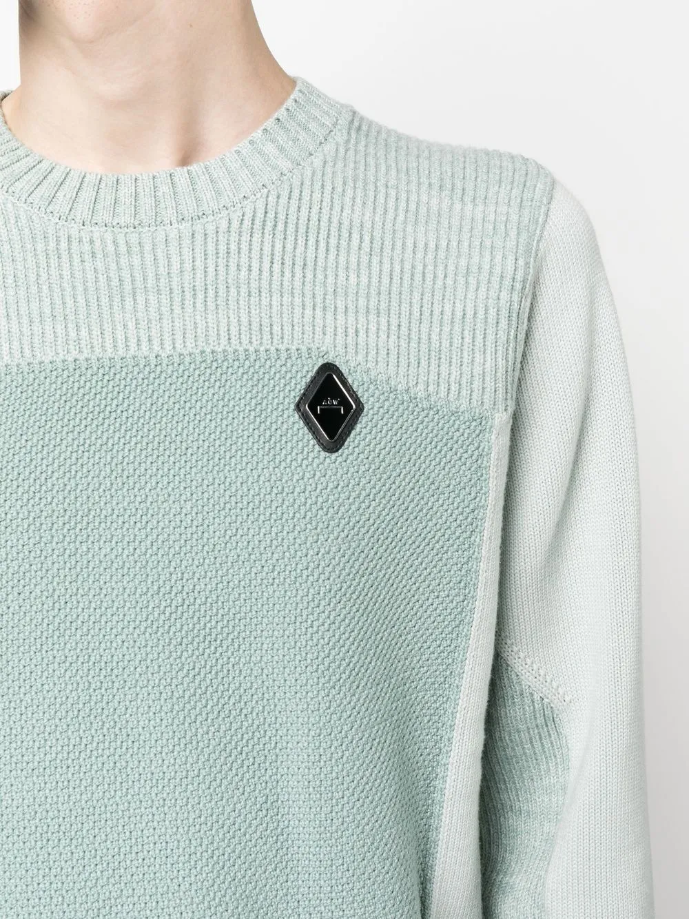 Maglione con design color-block in blu - uomo