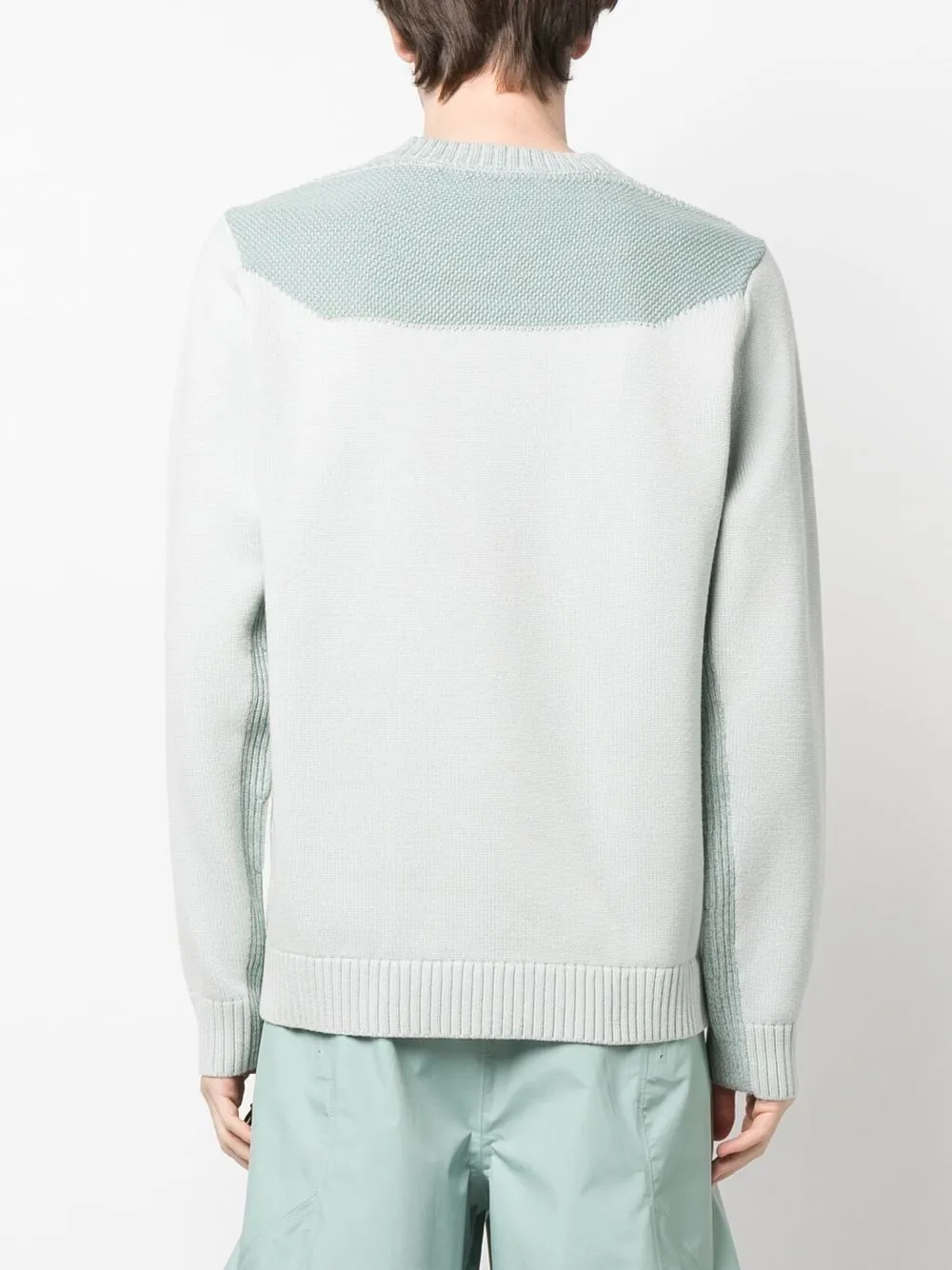 Maglione con design color-block in blu - uomo