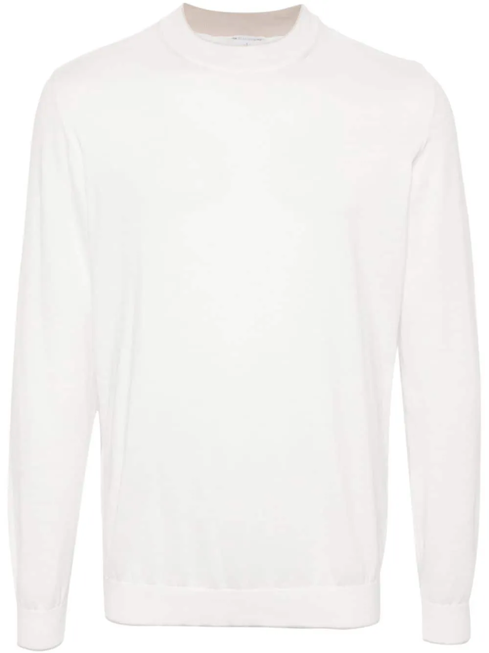 Maglione con dettaglio a contrasto in bianco - uomo