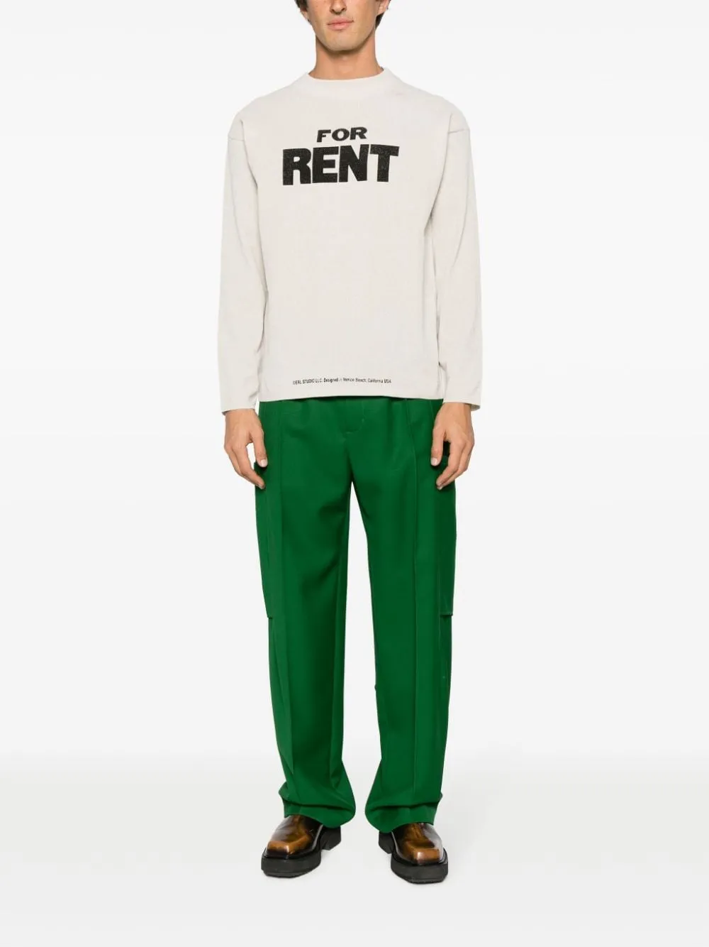 Maglione con intarsio for rent in bianco - unisex