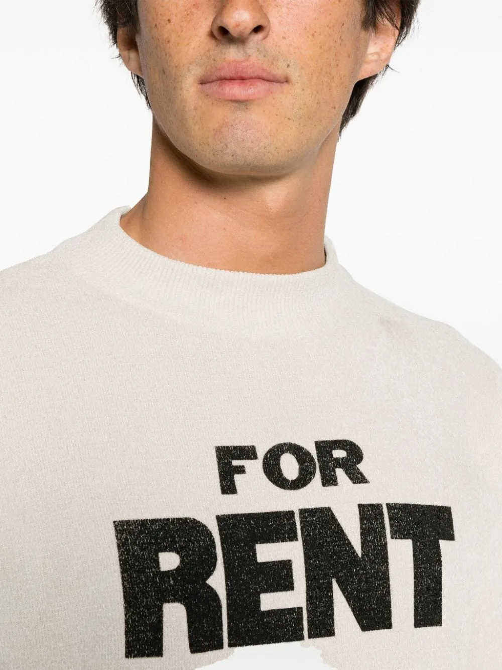 Maglione con intarsio for rent in bianco - unisex