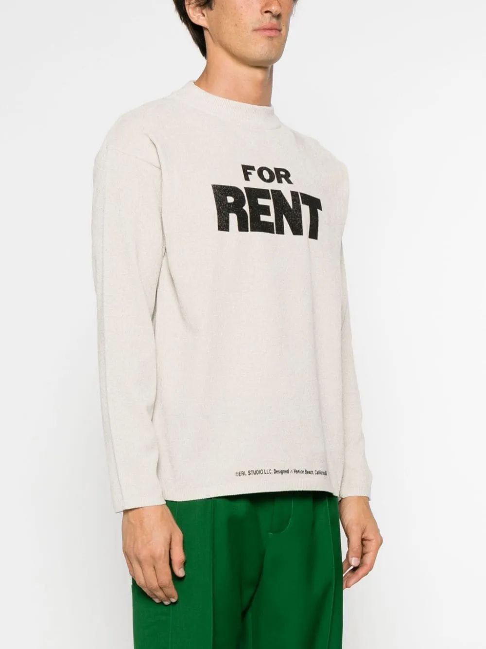 Maglione con intarsio for rent in bianco - unisex