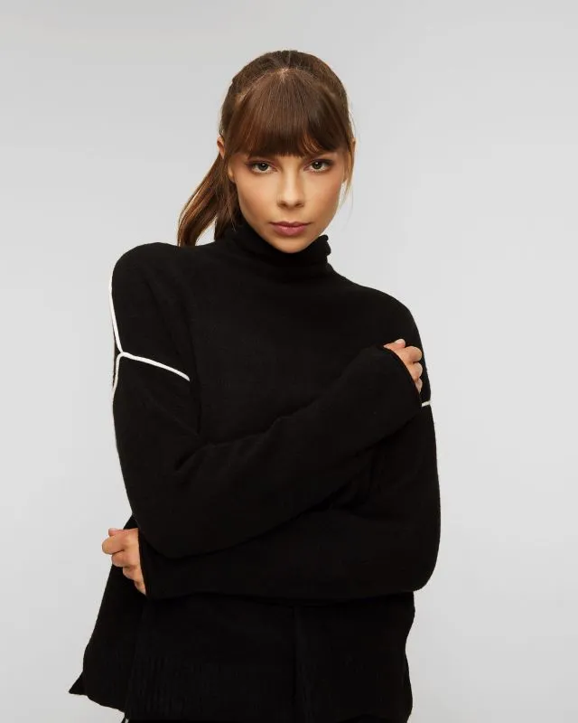 Maglione con mezzo collo alto da donna Deha