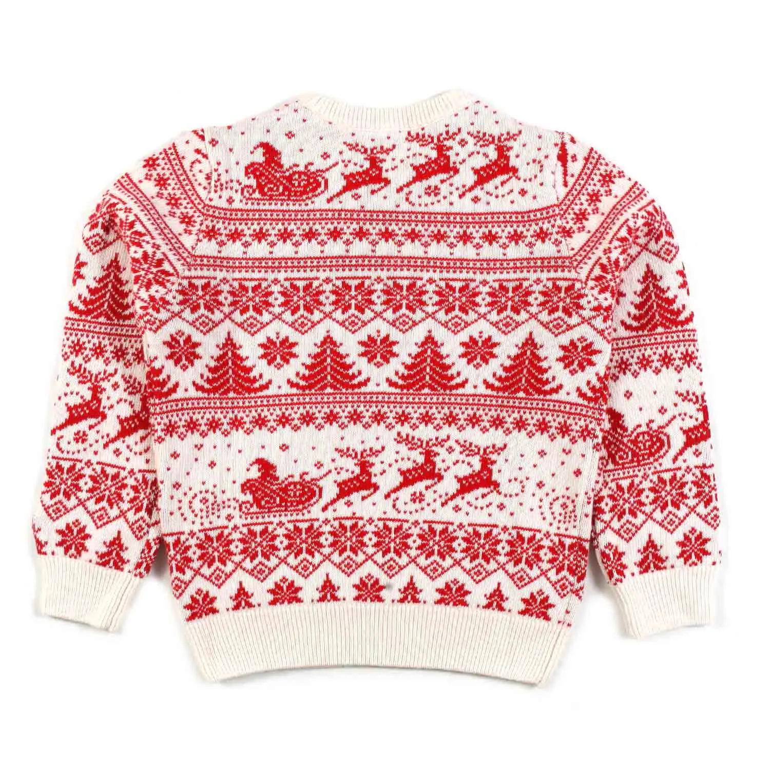 Maglione Natalizio Bianco E Rosso Bambina E Teen