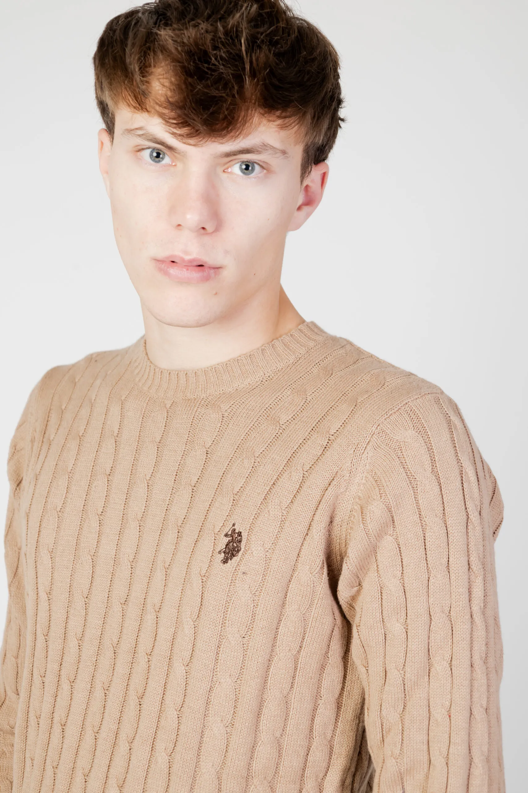 Maglione U.S. Polo Assn. bert eh03 Beige scuro