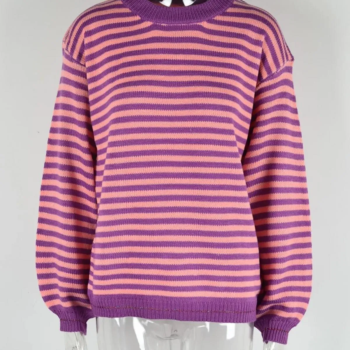 Maglioni per donna Autunno Inverno Nuove donne Maglione maglione a maniche lunghe a maniche lunghe a colori a righe
