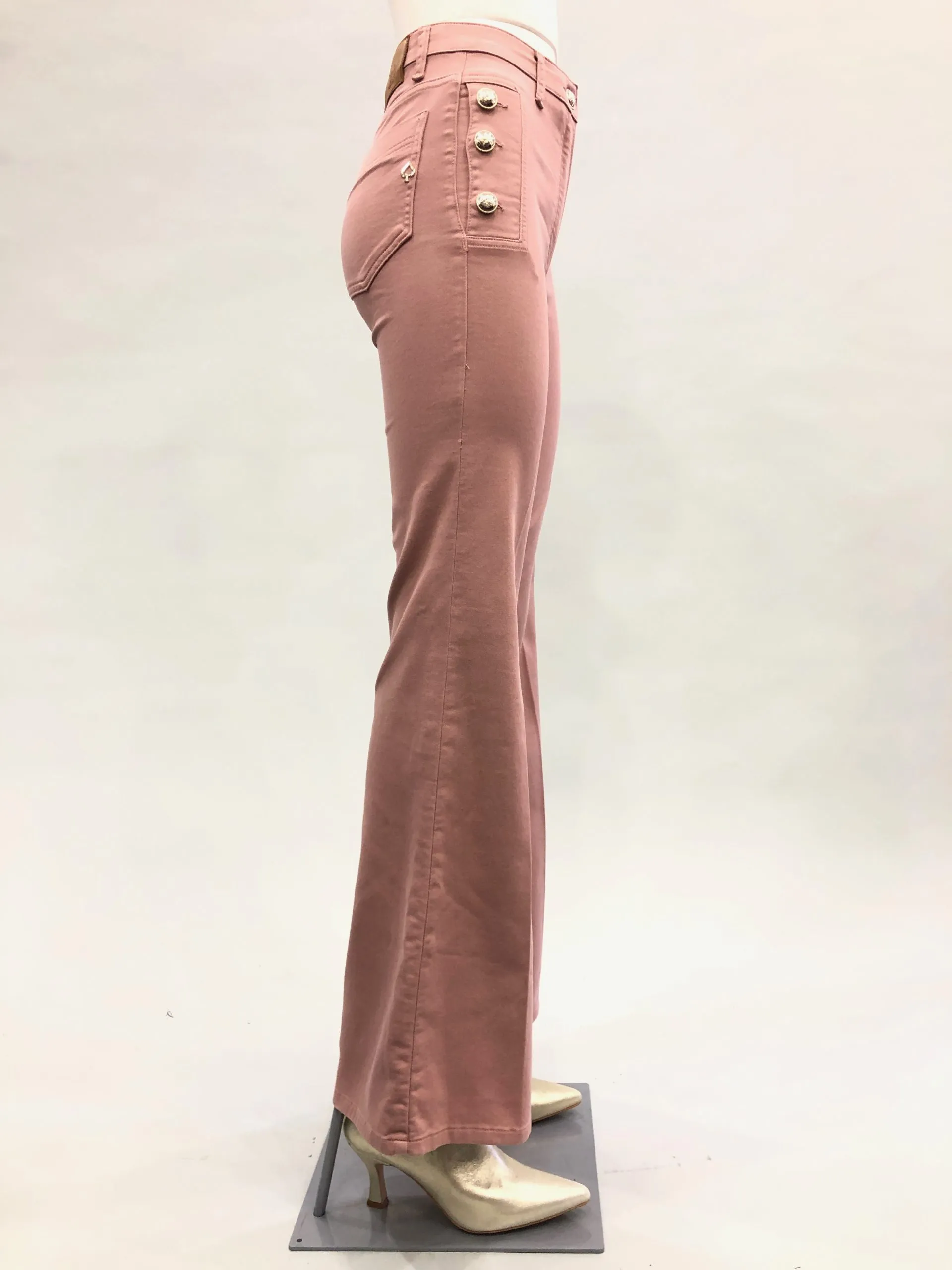 MARYLEY Pantalone a palazzo con bottoni gioiello r.