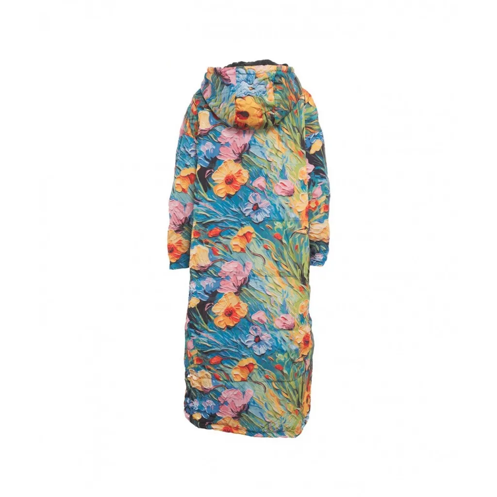 Maxi piumino con stampa Van Gogh multicolore
