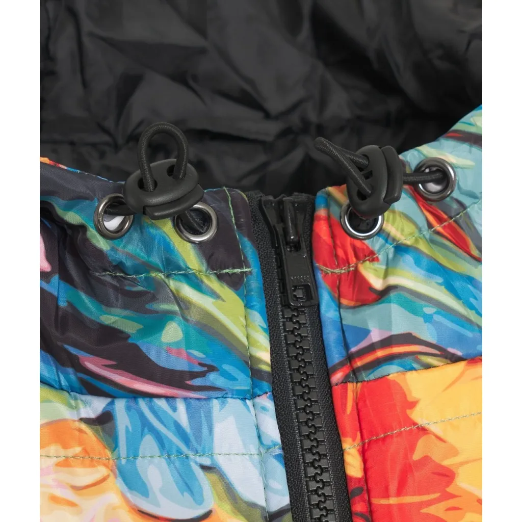 Maxi piumino con stampa Van Gogh multicolore