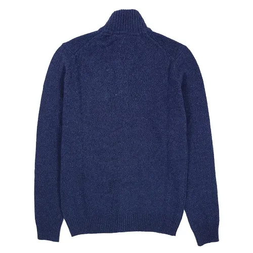 MCS maglione uomo full zip colore blue moulinè