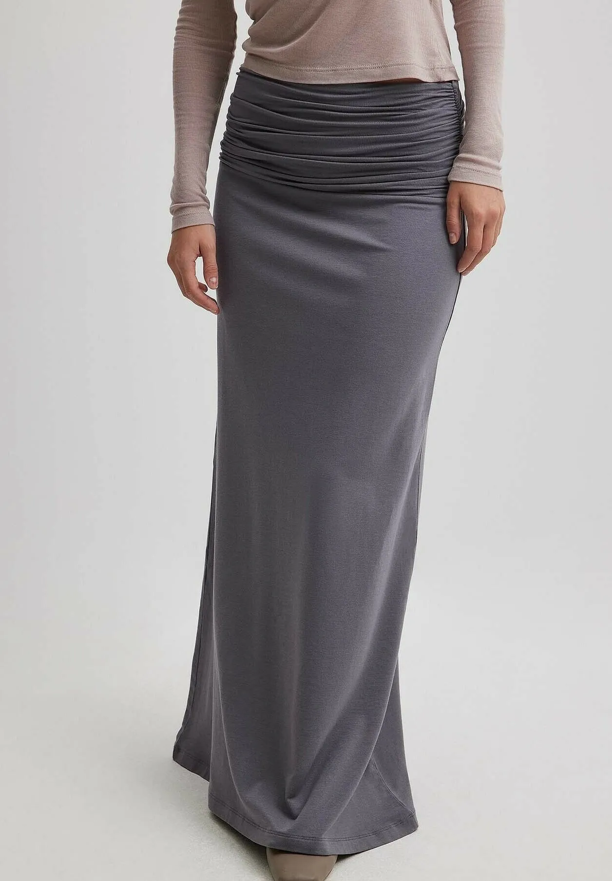 MIT GEFALTETER TAILLE - Gonna lunga