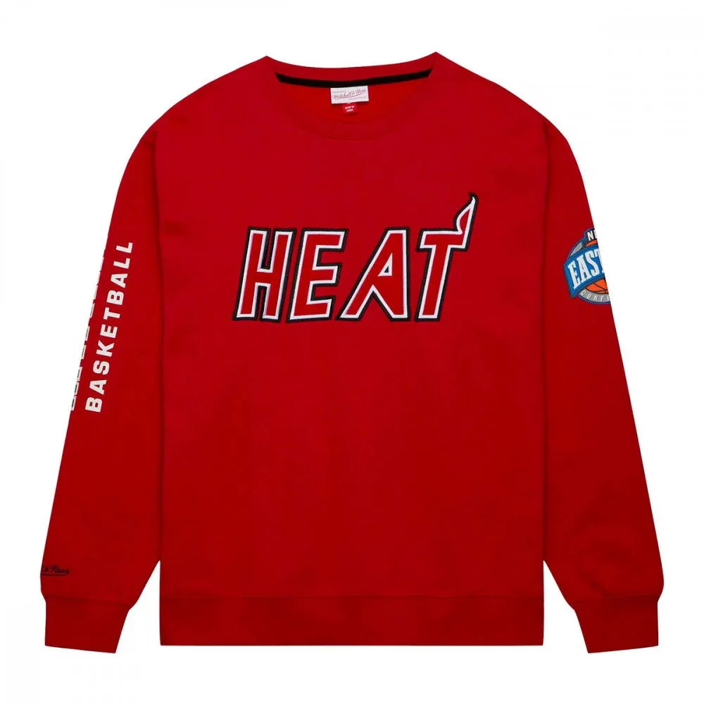 MITCHELL & NESS FELPA GIROCOLLO THERE AND BACK MIAMI HEAT