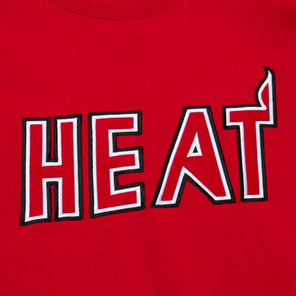 MITCHELL & NESS FELPA GIROCOLLO THERE AND BACK MIAMI HEAT