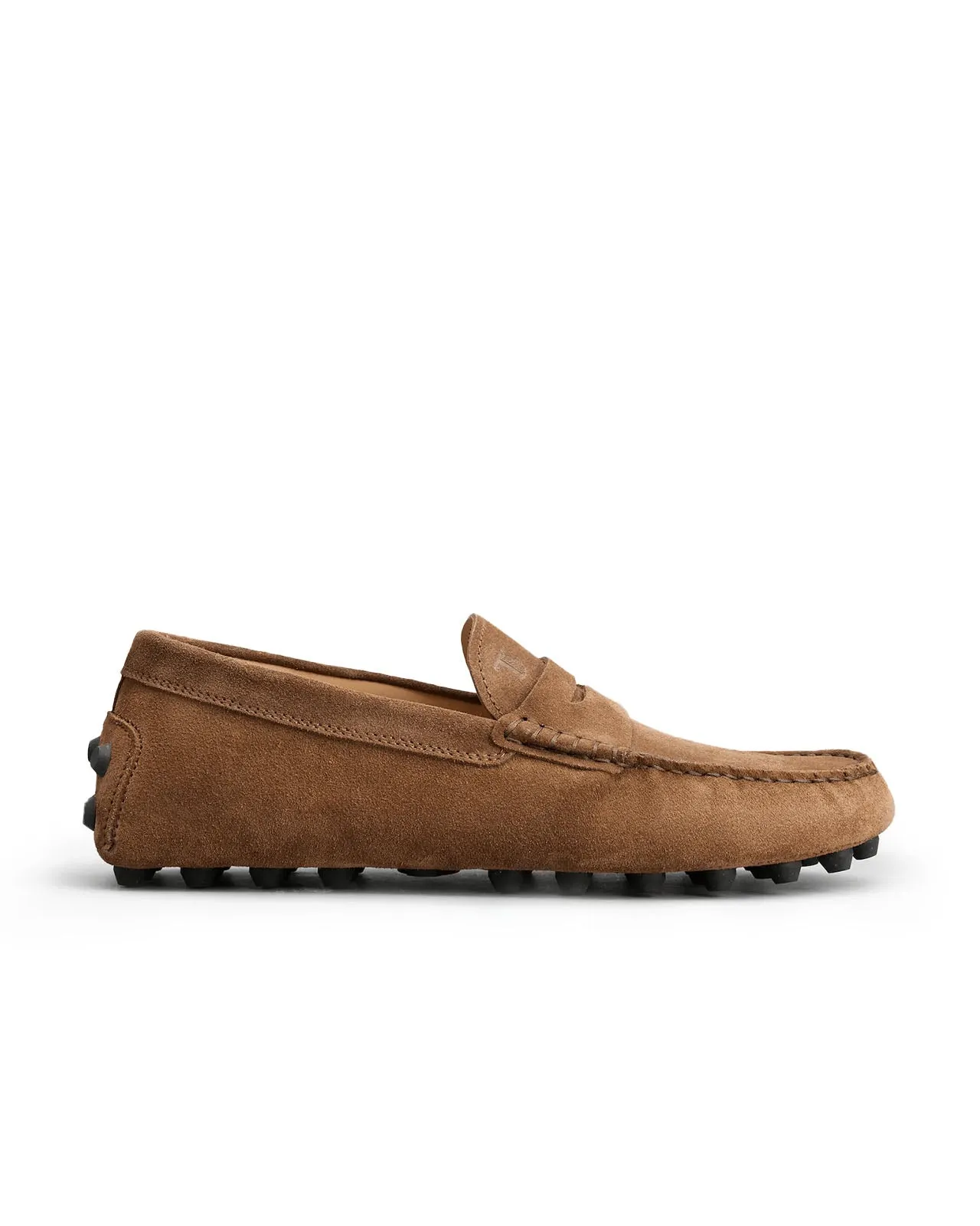 Mocassino Gommini Macro suede noce