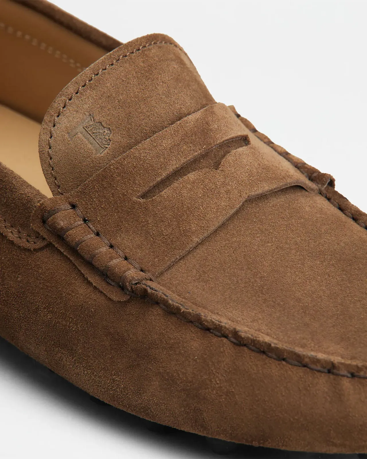 Mocassino Gommini Macro suede noce