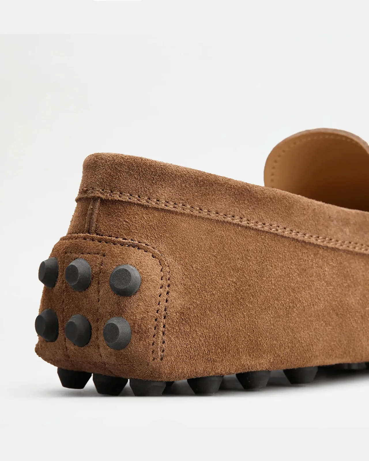 Mocassino Gommini Macro suede noce