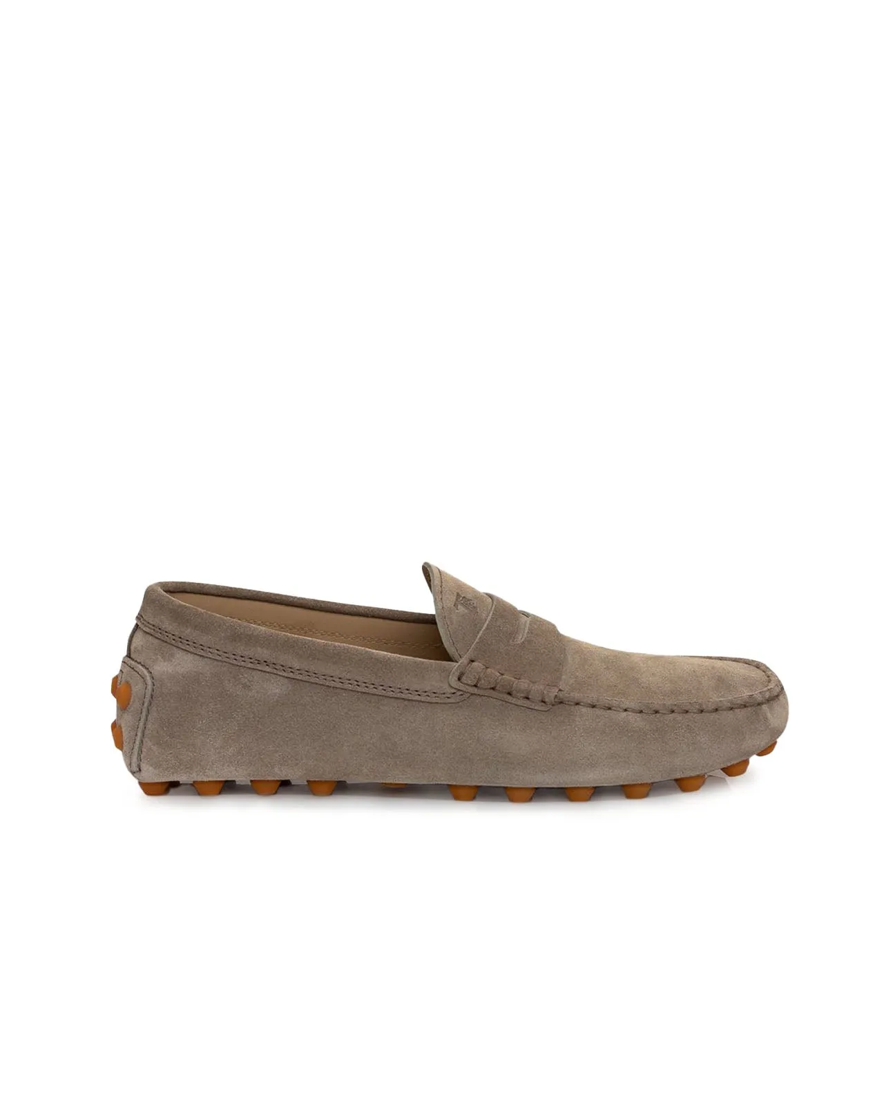 Mocassino Gommino Macro suede grigio