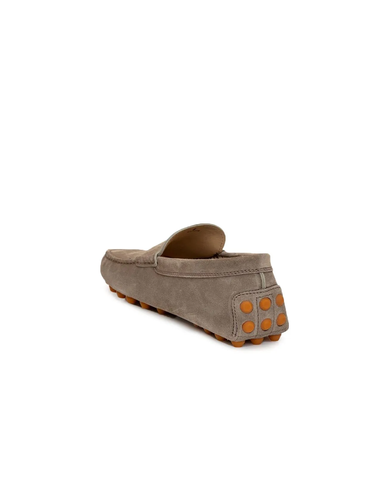 Mocassino Gommino Macro suede grigio