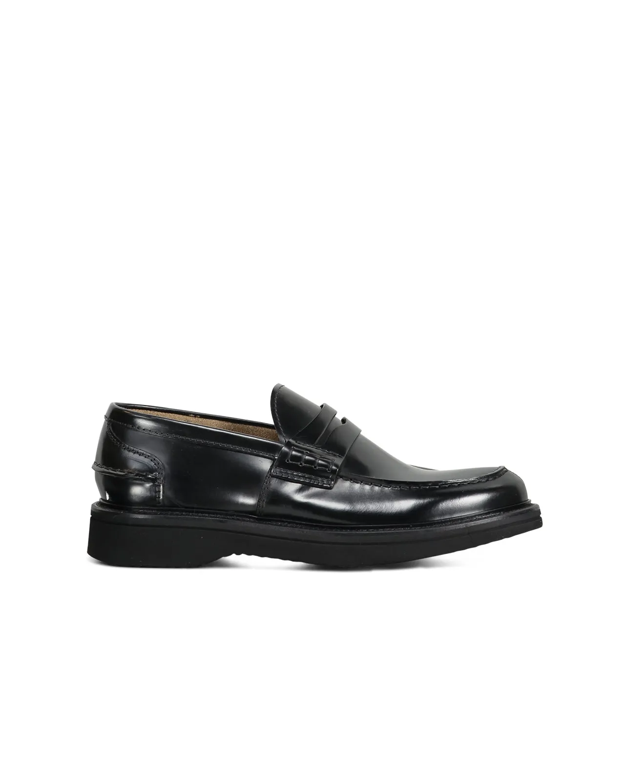 Mocassino pelle spazzolata nero