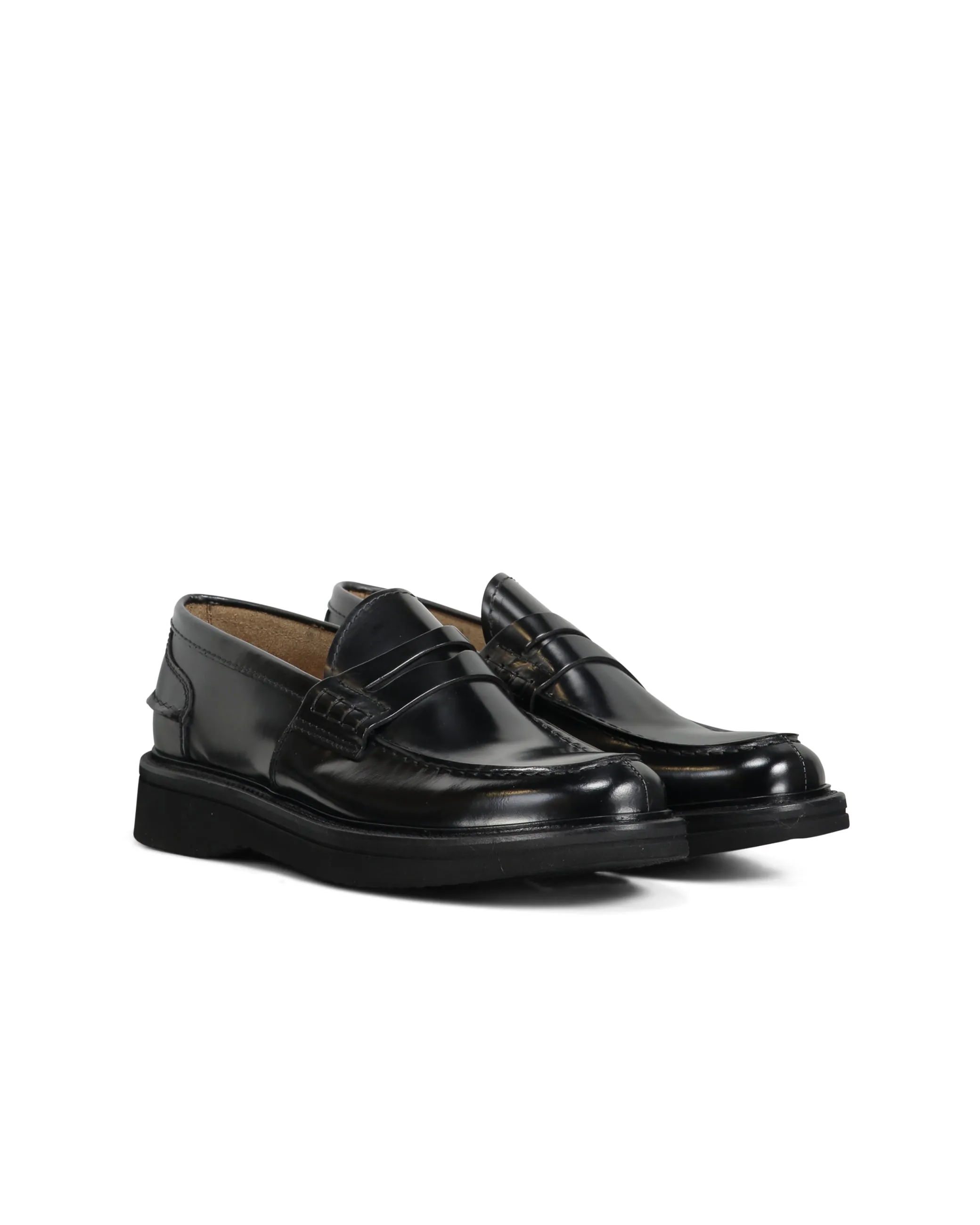 Mocassino pelle spazzolata nero