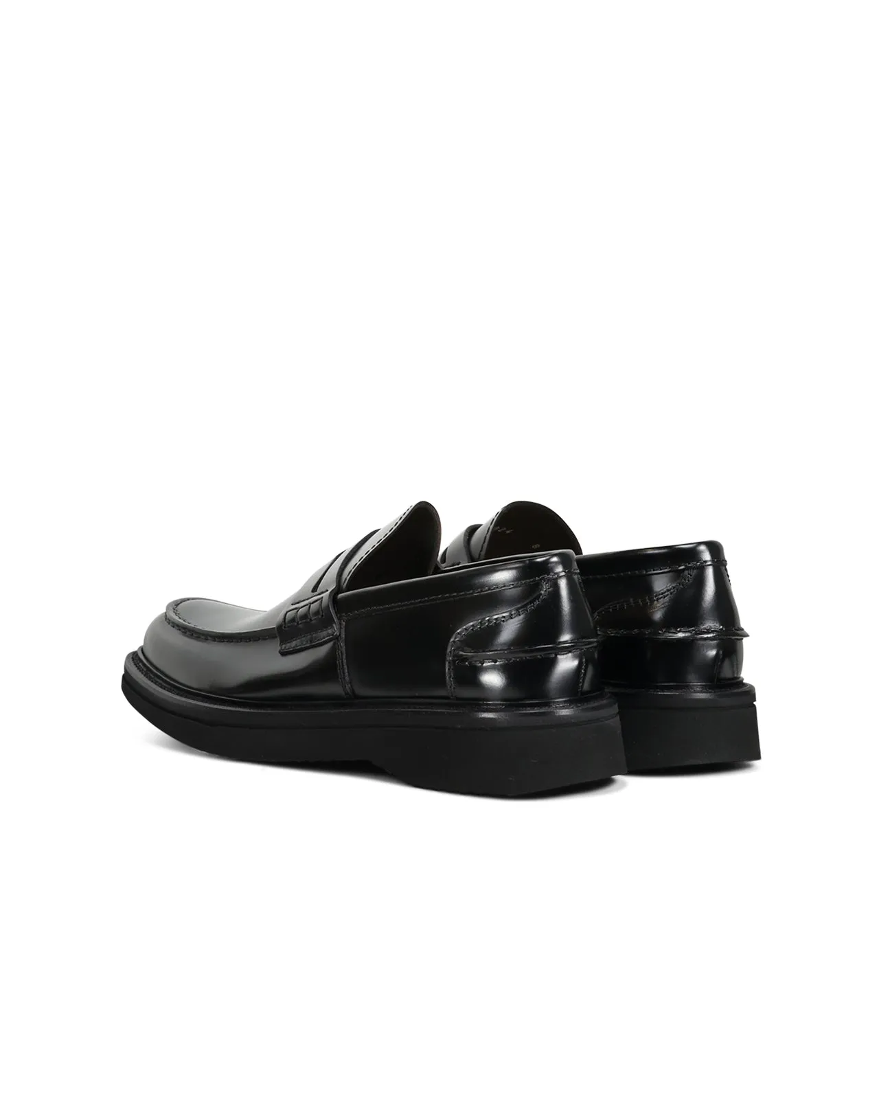 Mocassino pelle spazzolata nero