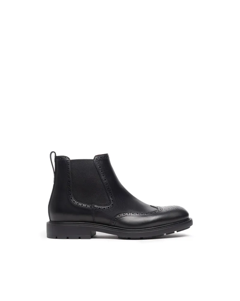 Nero Giardini stivaletti chelsea uomo in pelle nero I400371U100