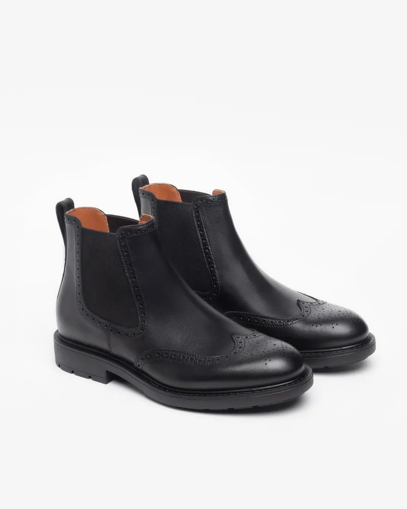 Nero Giardini stivaletti chelsea uomo in pelle nero I400371U100