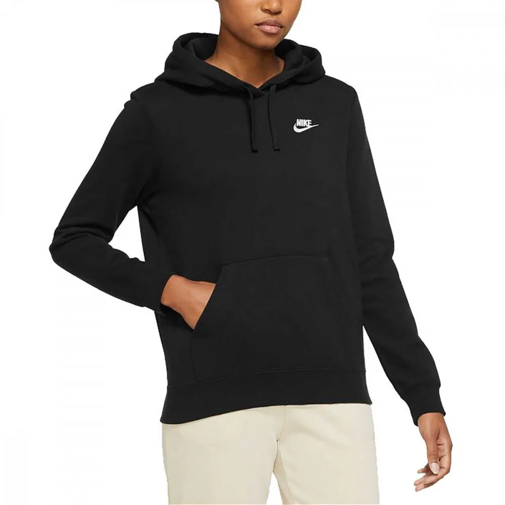 NIKE FELPA CON CAPPUCCIO CLUB MINI LOGO DONNA