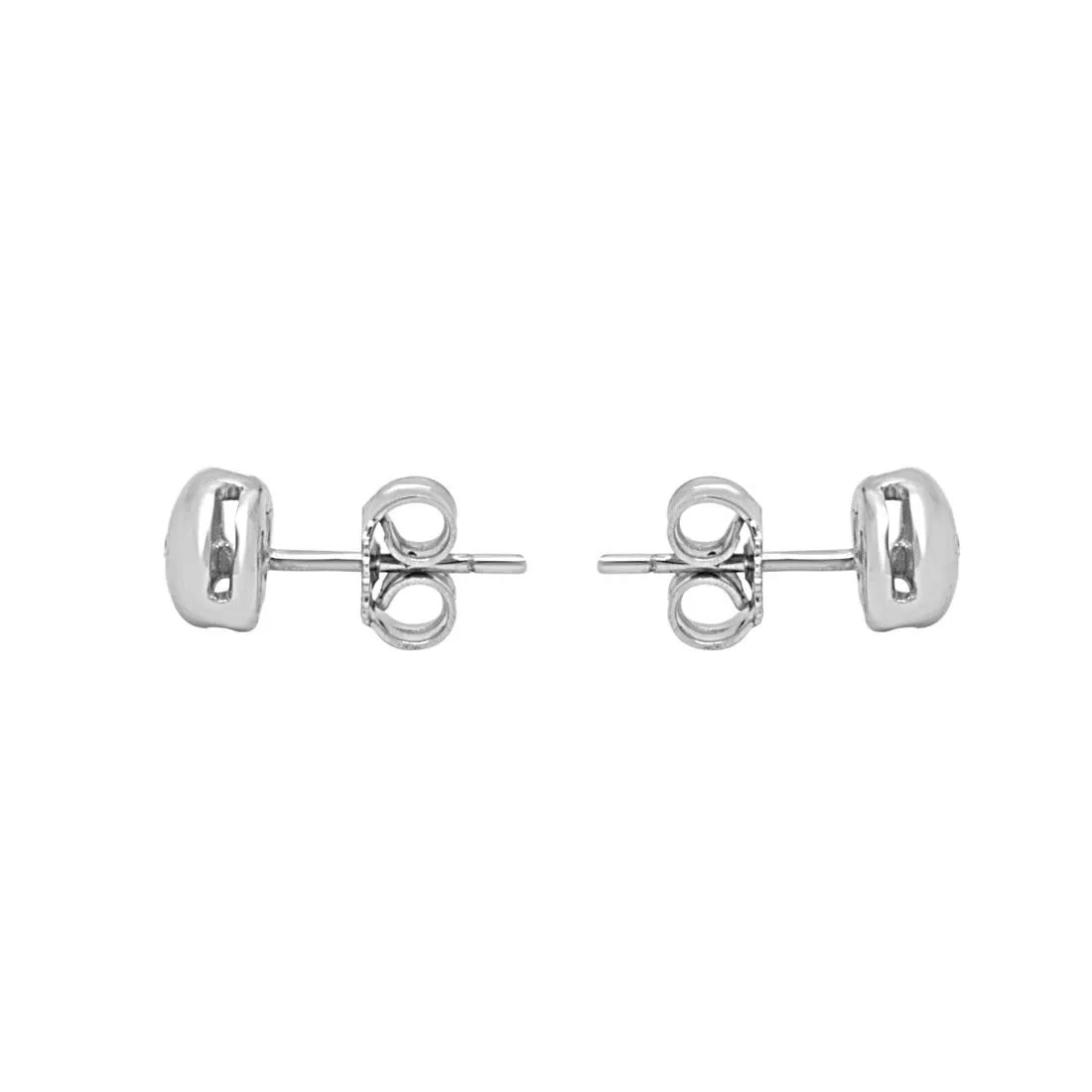 Orecchini punto luce in oro bianco con diamanti 0.04 ct