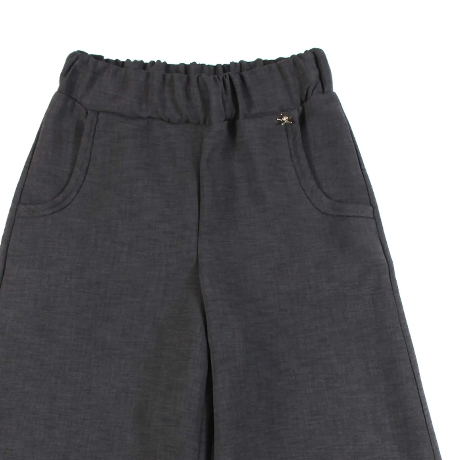 Pantalone A Palazzo Antracite Bambina E Teen