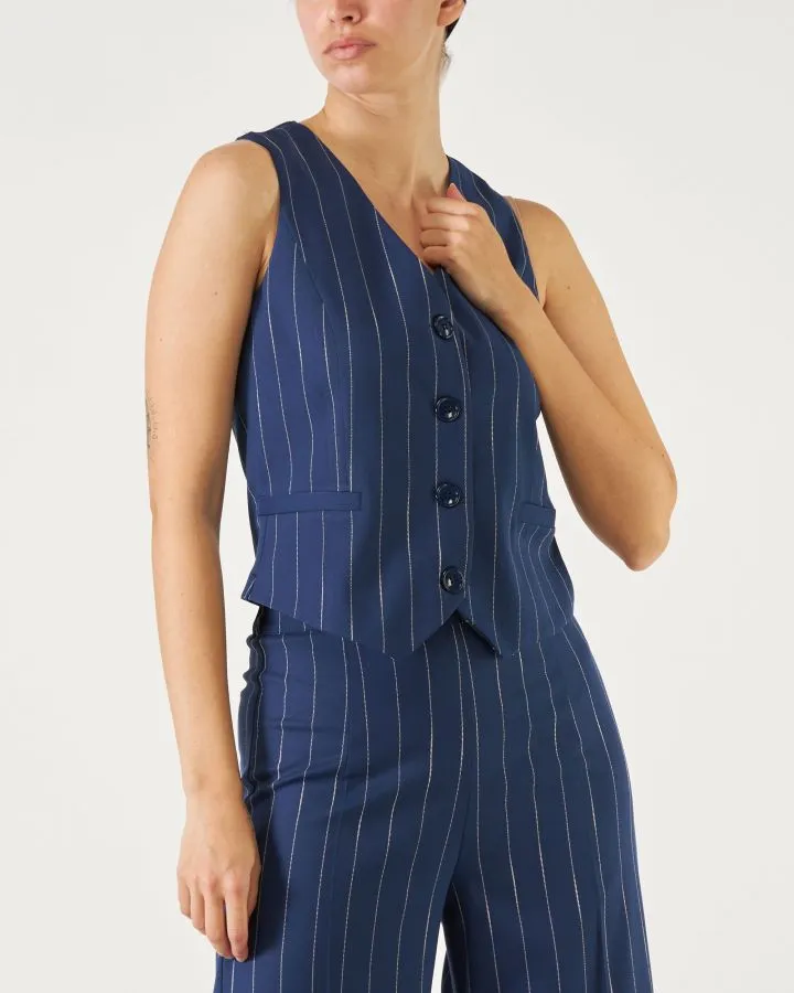 Pantalone a palazzo Leone Manchester 25.10 di colore blu