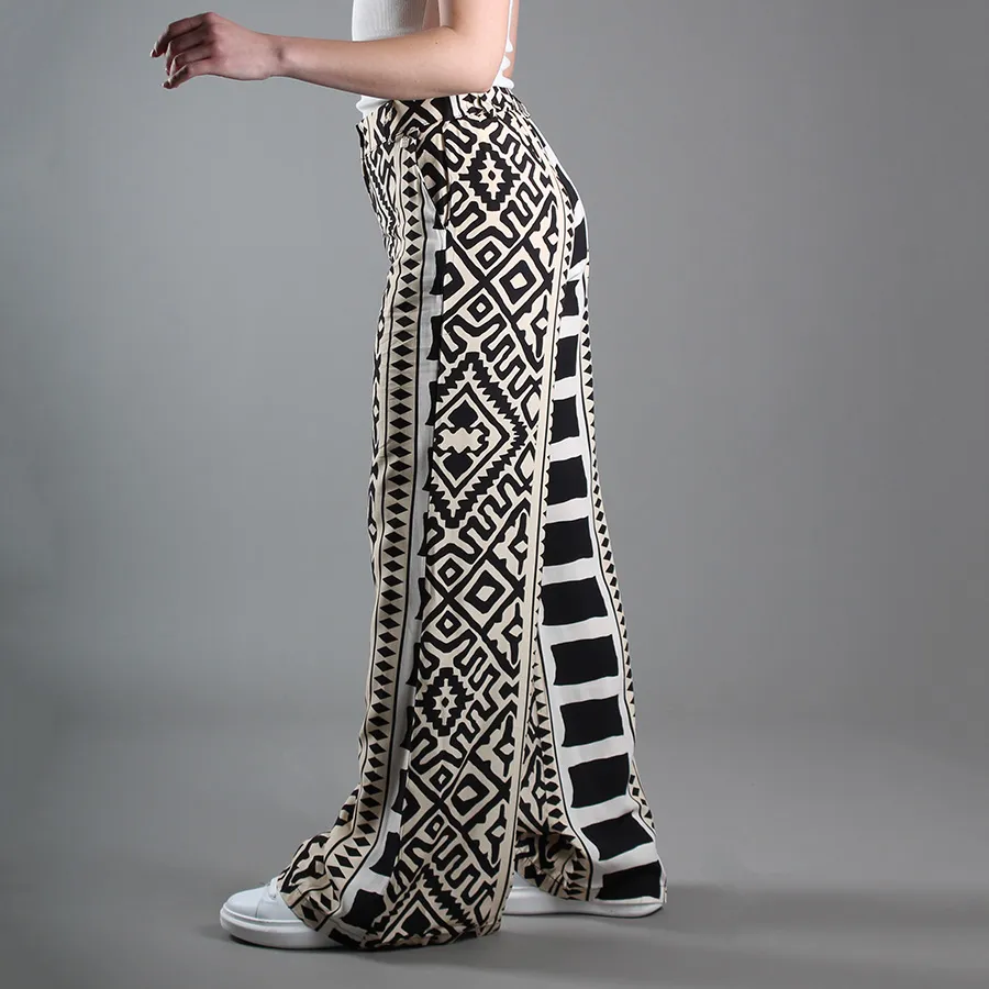 Pantalone Bamboo bianco e nero