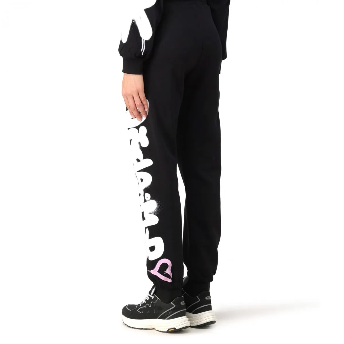 Pantalone In Felpa Con Logo Verticale
