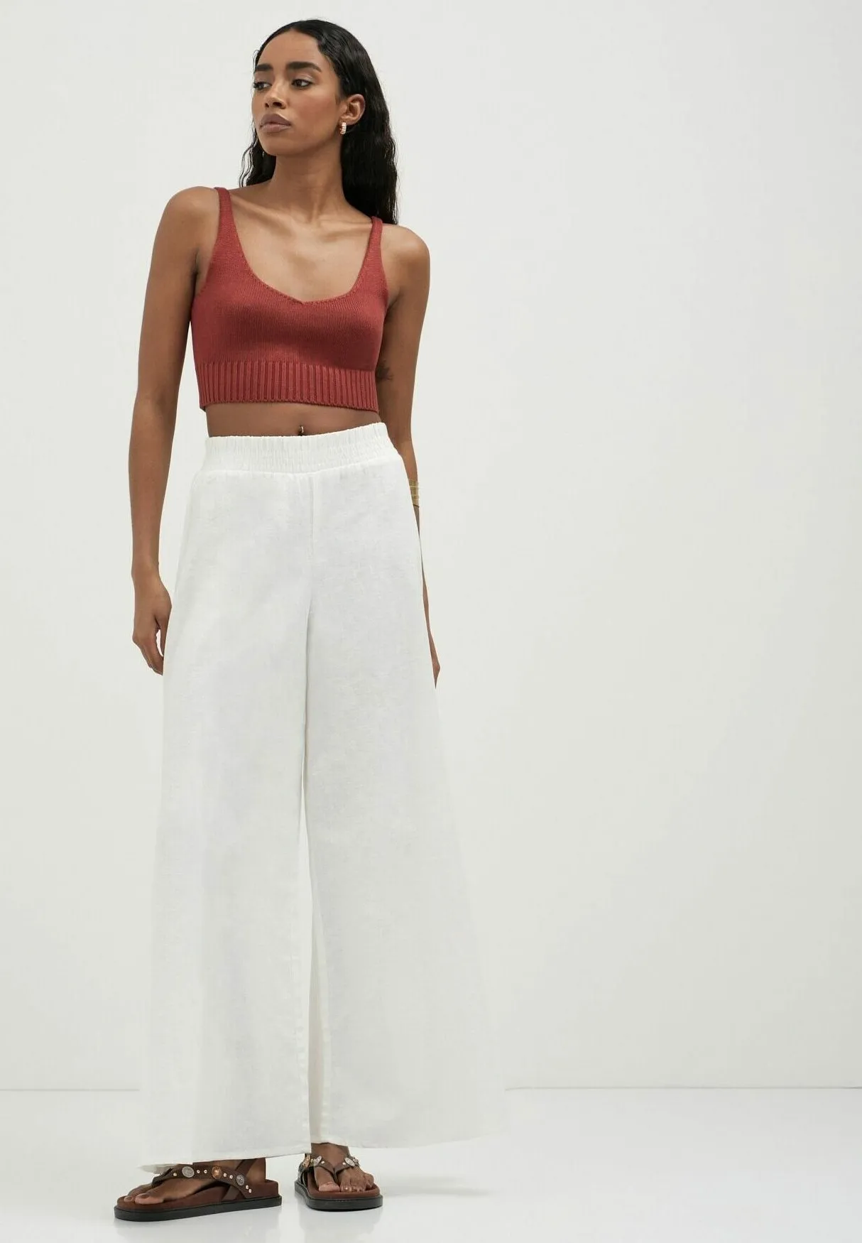 PANTALONE IN LINO - Gonna lunga