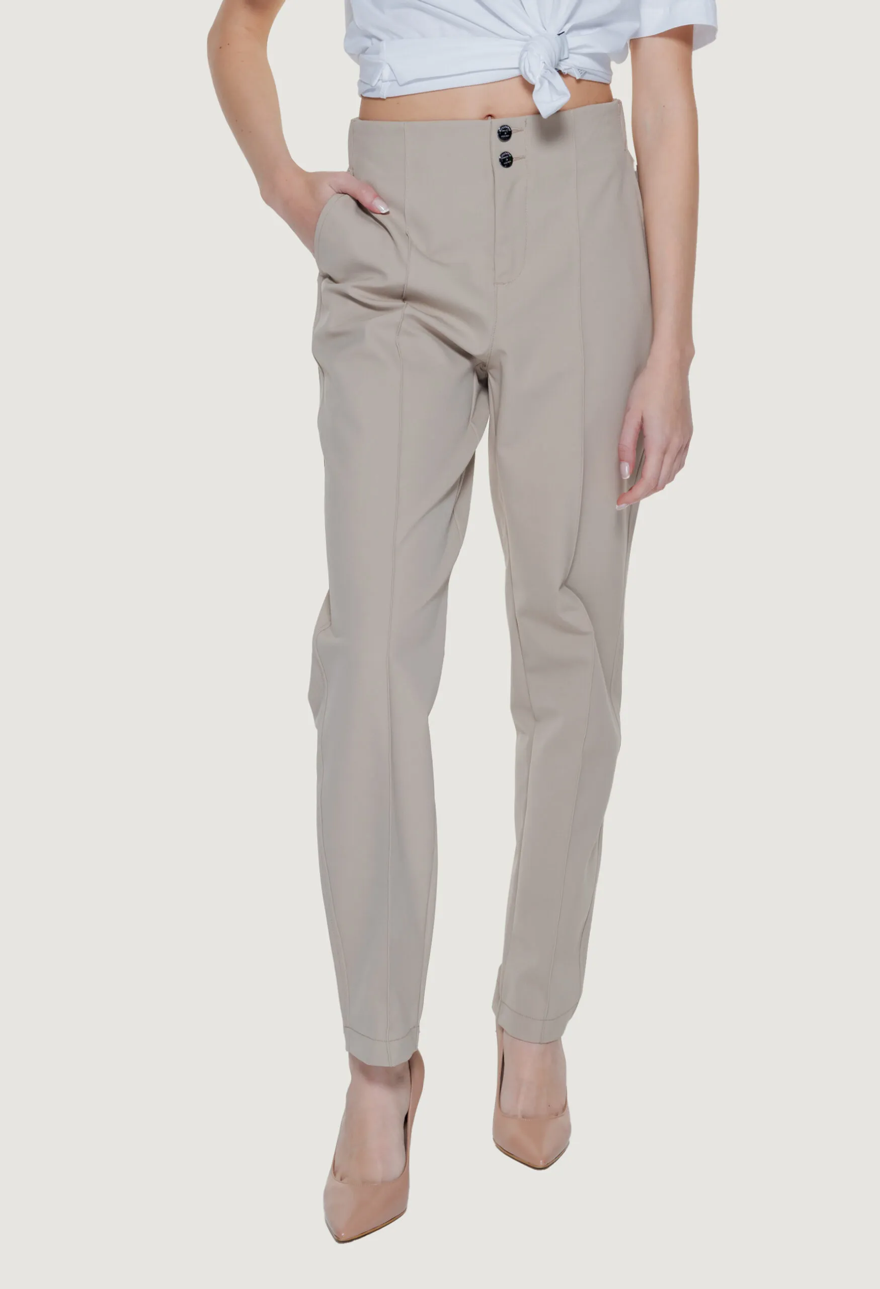 Pantaloni a sigaretta Street One  Beige chiaro