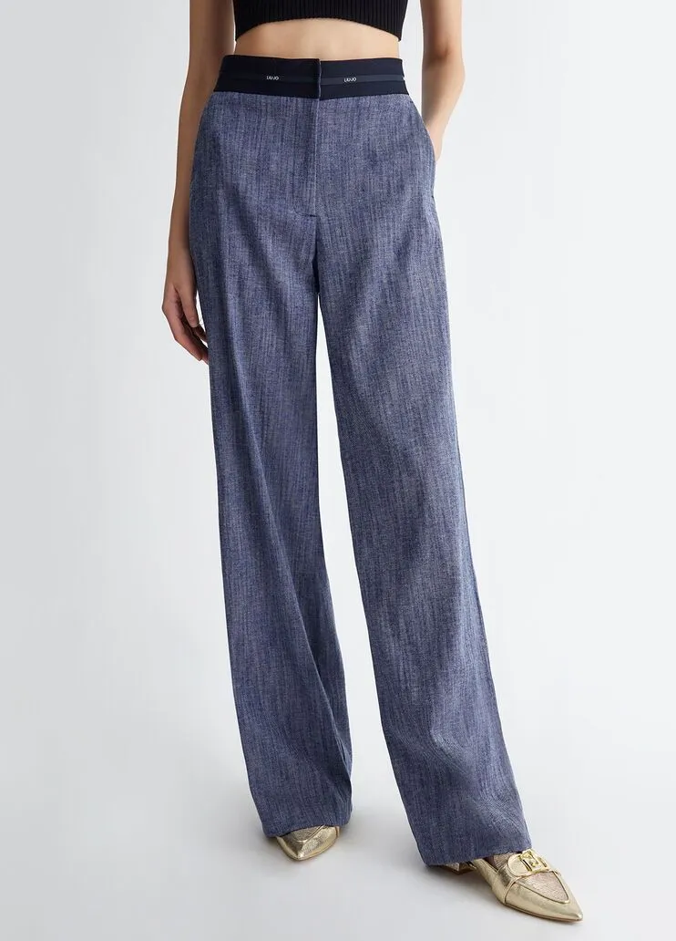 Pantaloni a vita alta liu jo