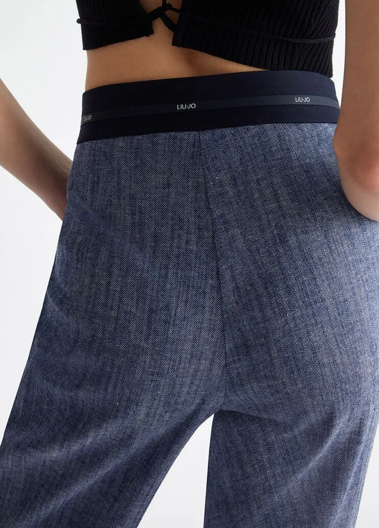 Pantaloni a vita alta liu jo