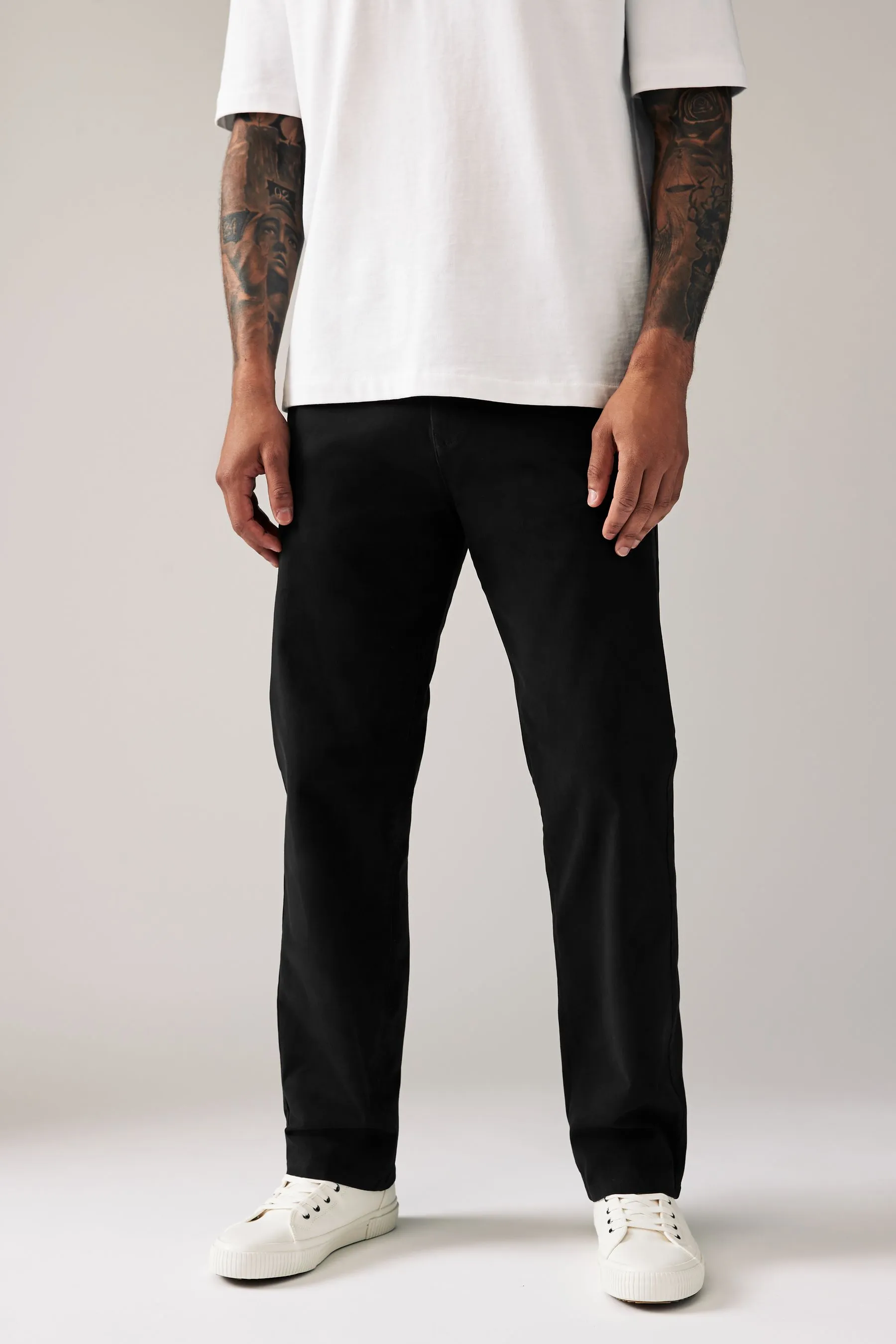 Pantaloni chino elasticizzati vestibilità comoda Pantaloni