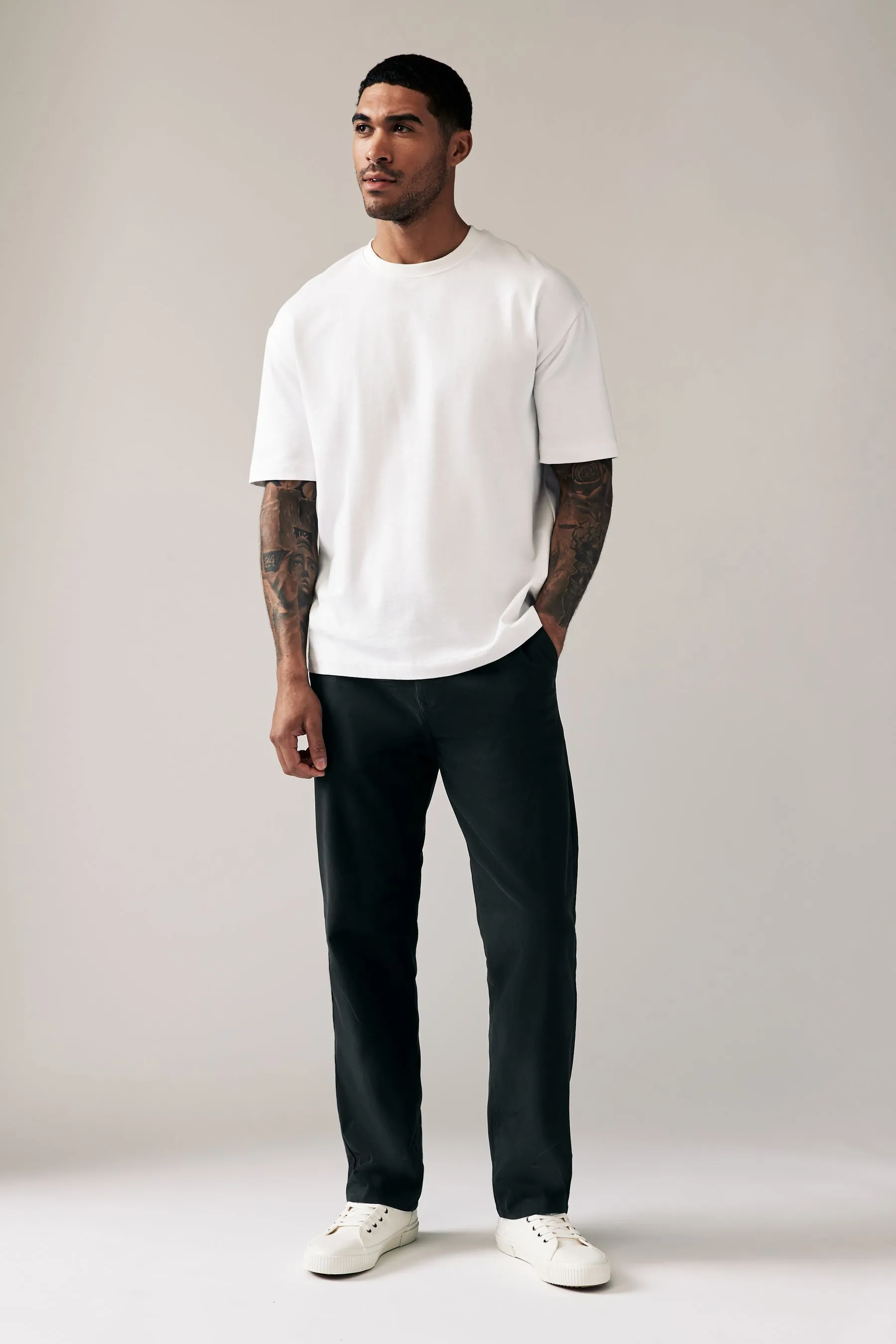 Pantaloni chino elasticizzati vestibilità comoda Pantaloni