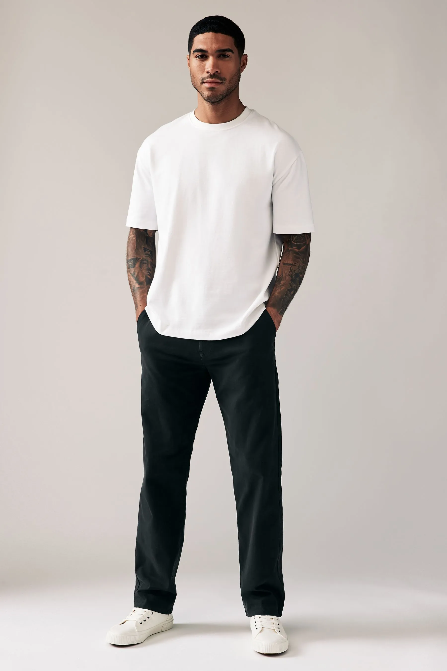 Pantaloni chino elasticizzati vestibilità comoda Pantaloni