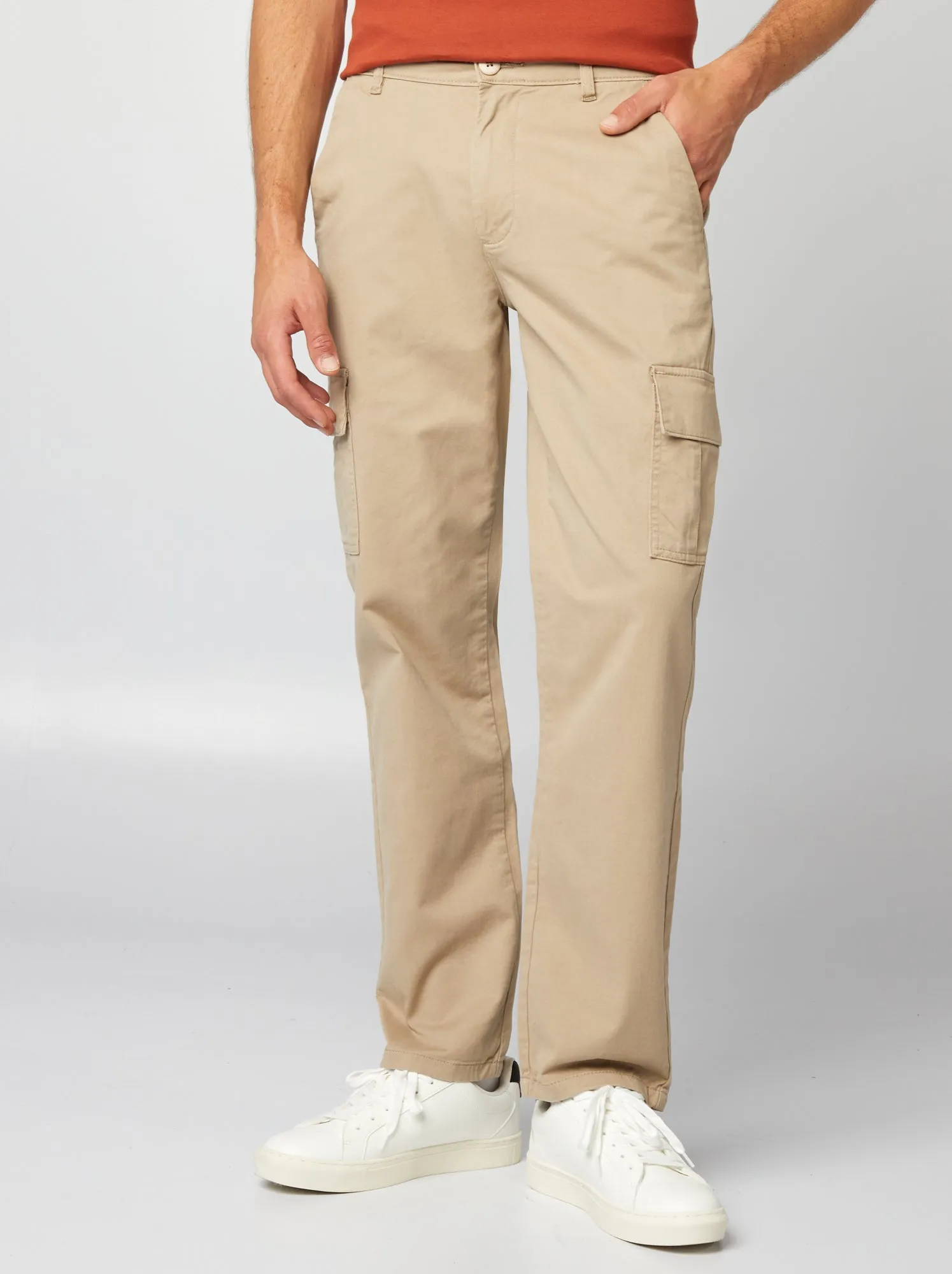 Pantaloni con tasche - BEIGE