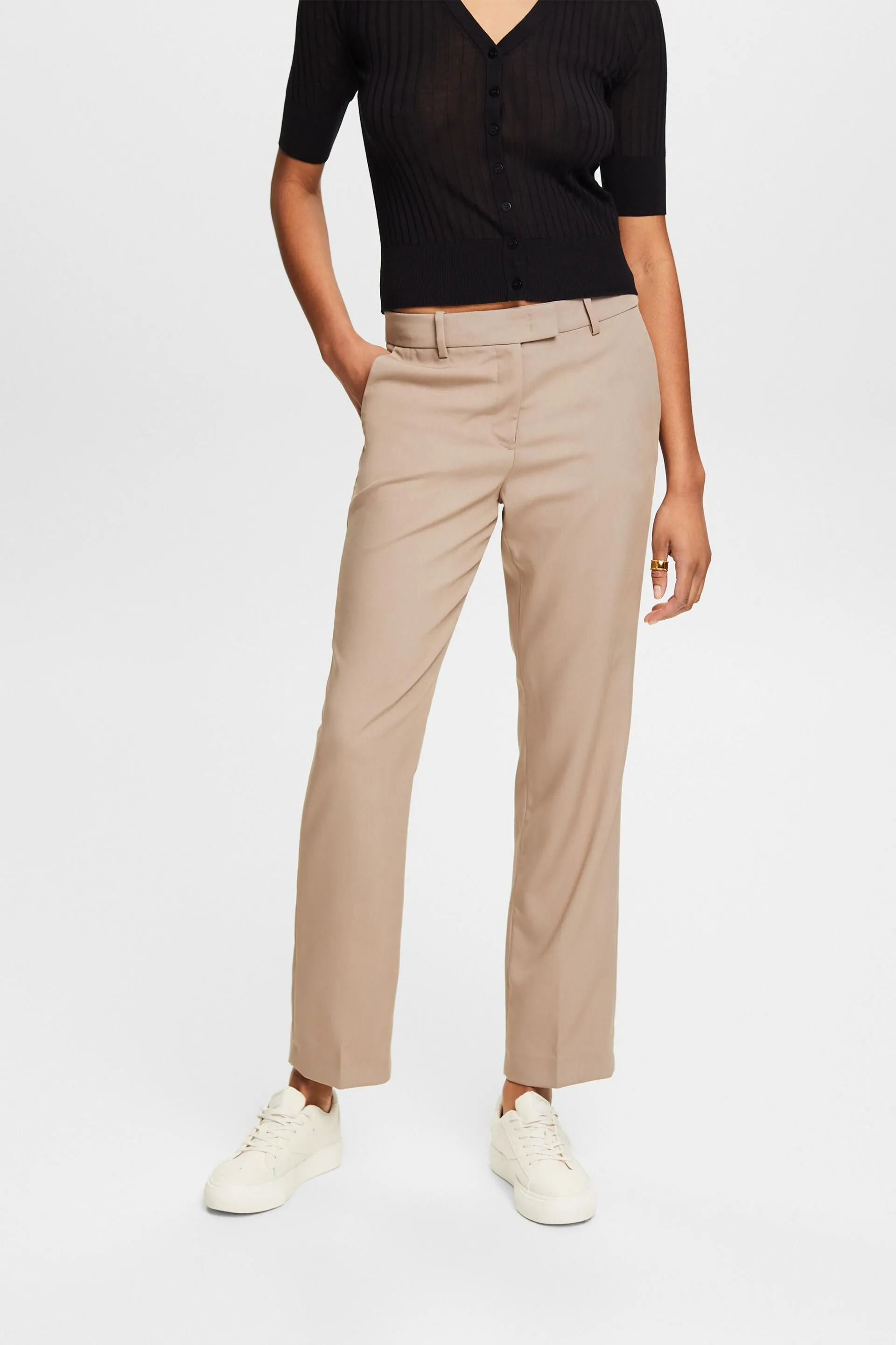 Pantaloni dritti a vita bassa