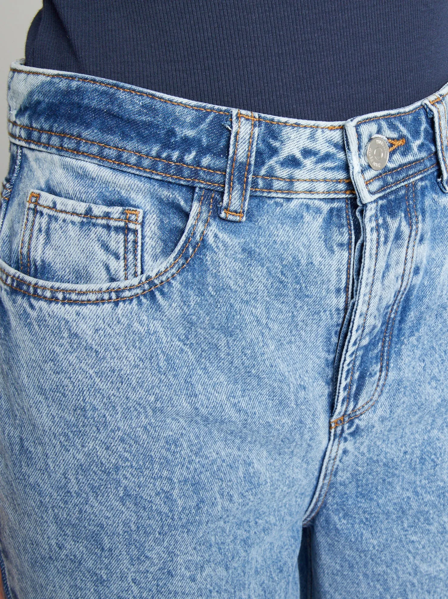 Pantaloni in denim wide leg - BLU