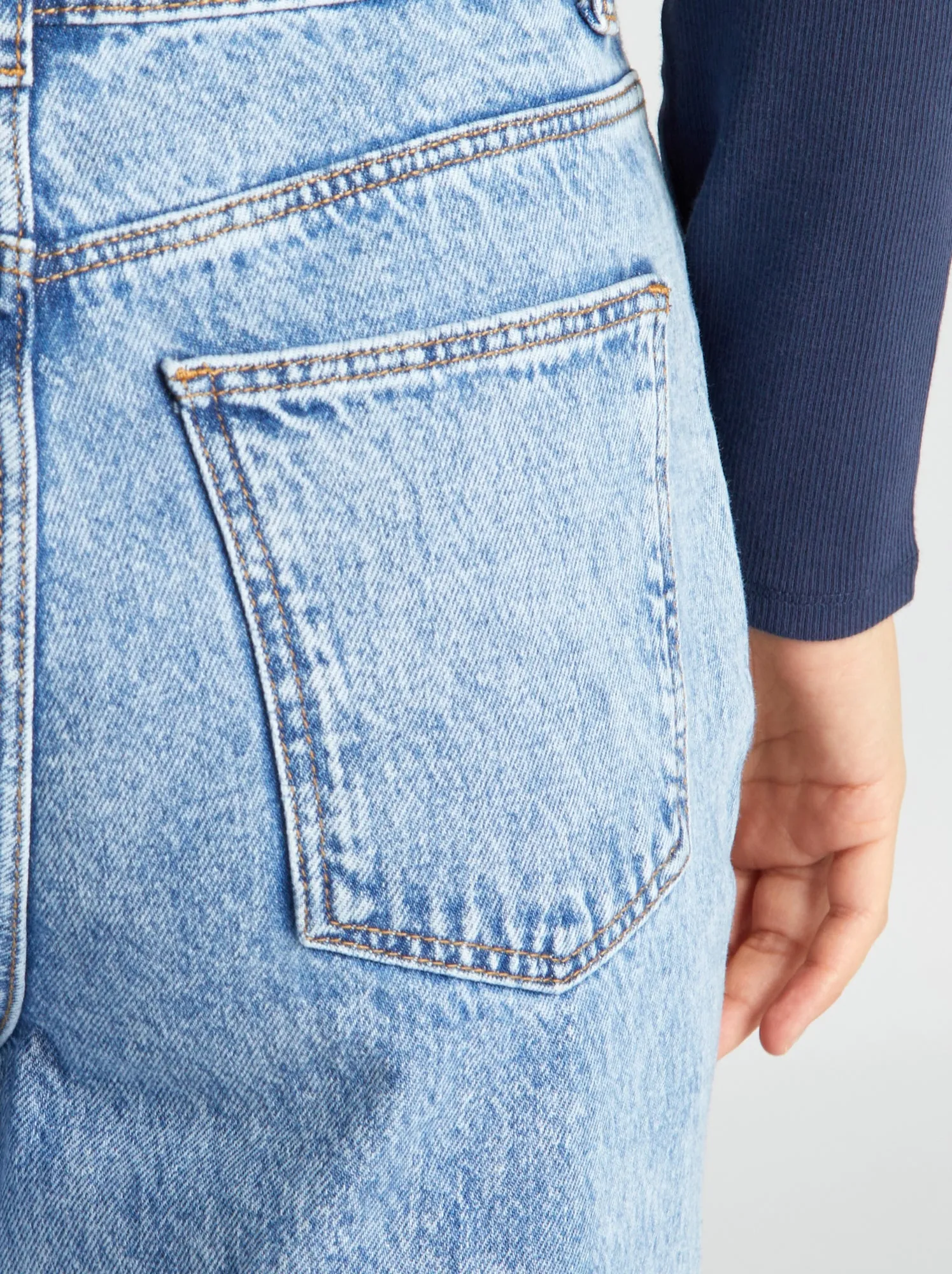 Pantaloni in denim wide leg - BLU