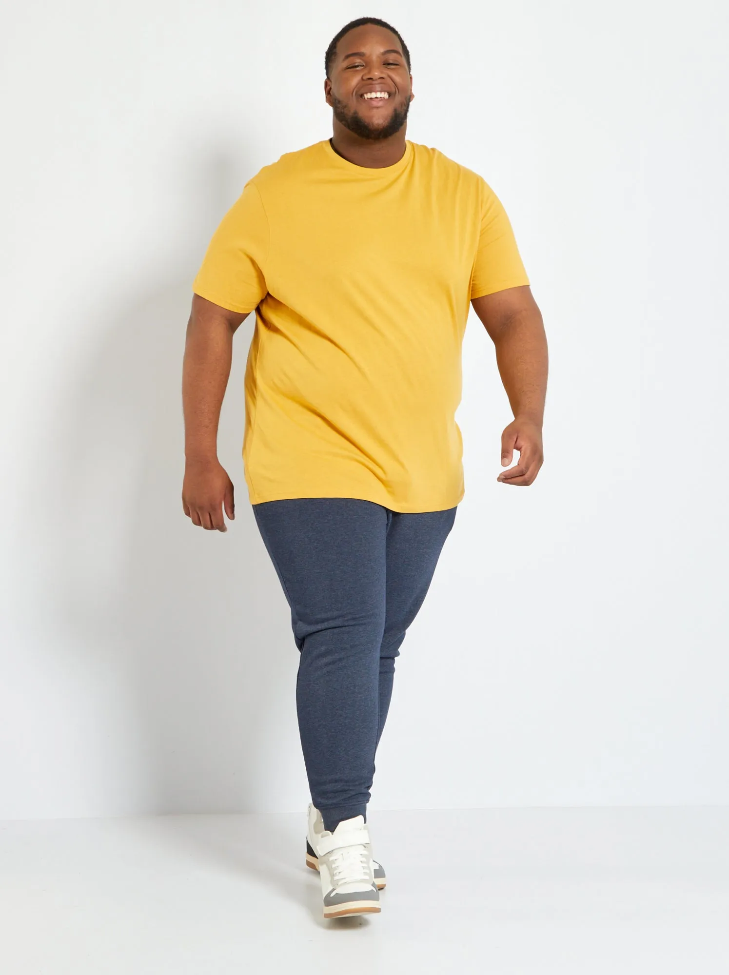 Pantaloni joggers in tessuto felpato - BLU