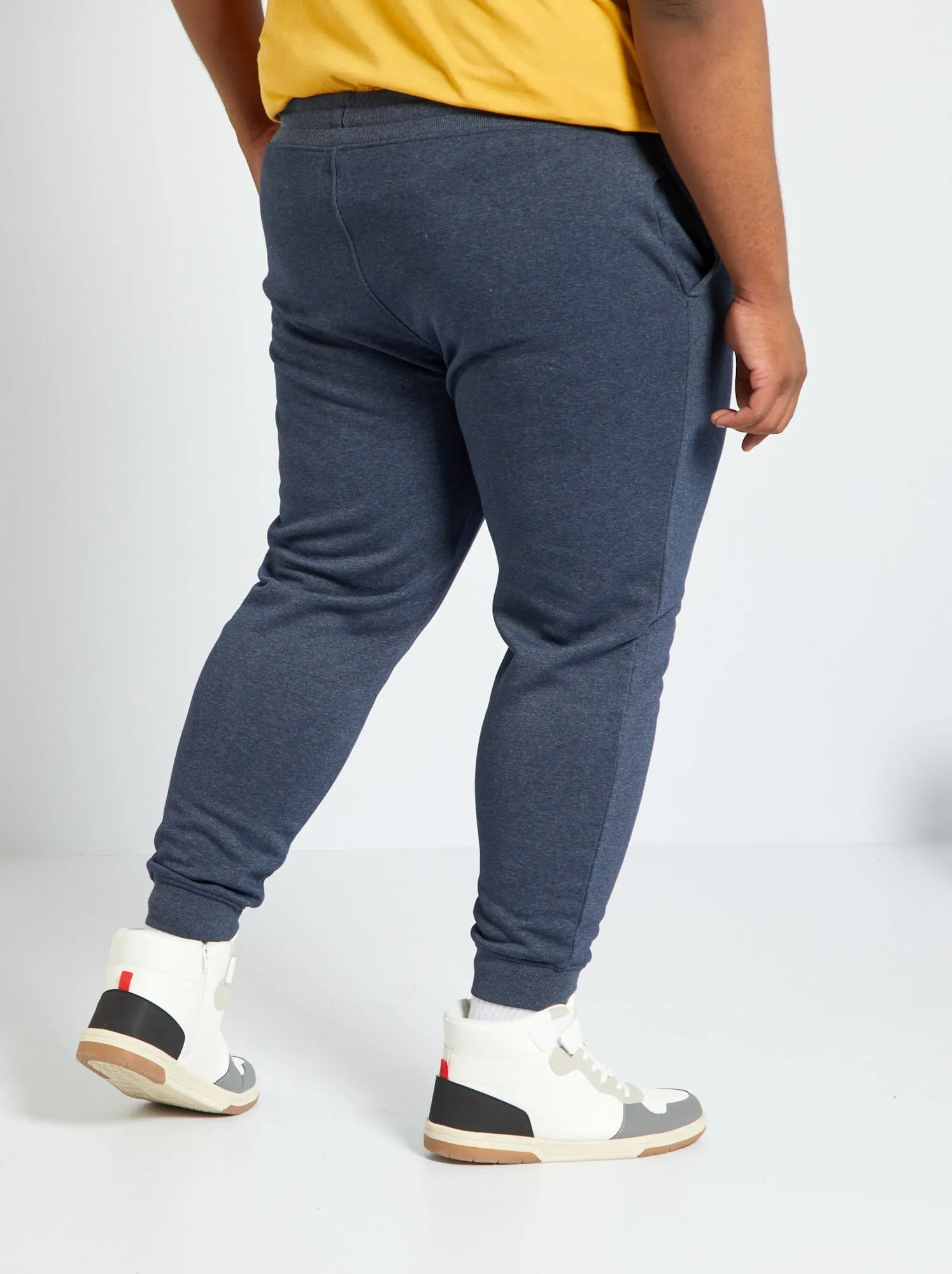 Pantaloni joggers in tessuto felpato - BLU