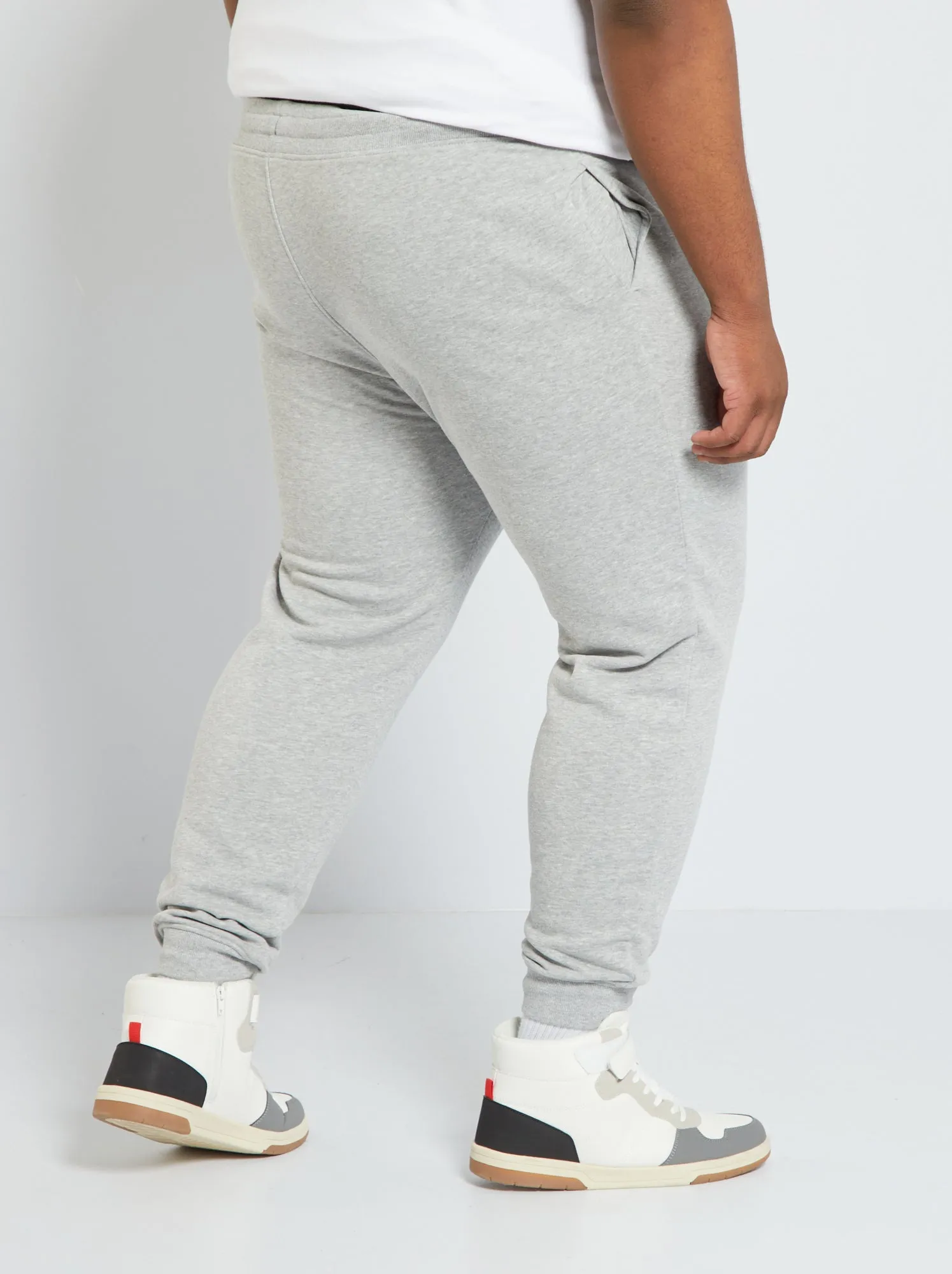 Pantaloni joggers in tessuto felpato - GRIGIO