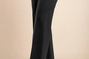 Pantaloni lunghi eleganti con gamba dritta, neri