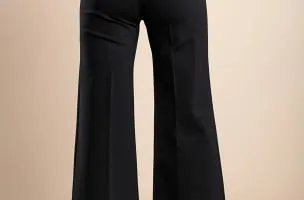 Pantaloni lunghi eleganti con gamba dritta, neri
