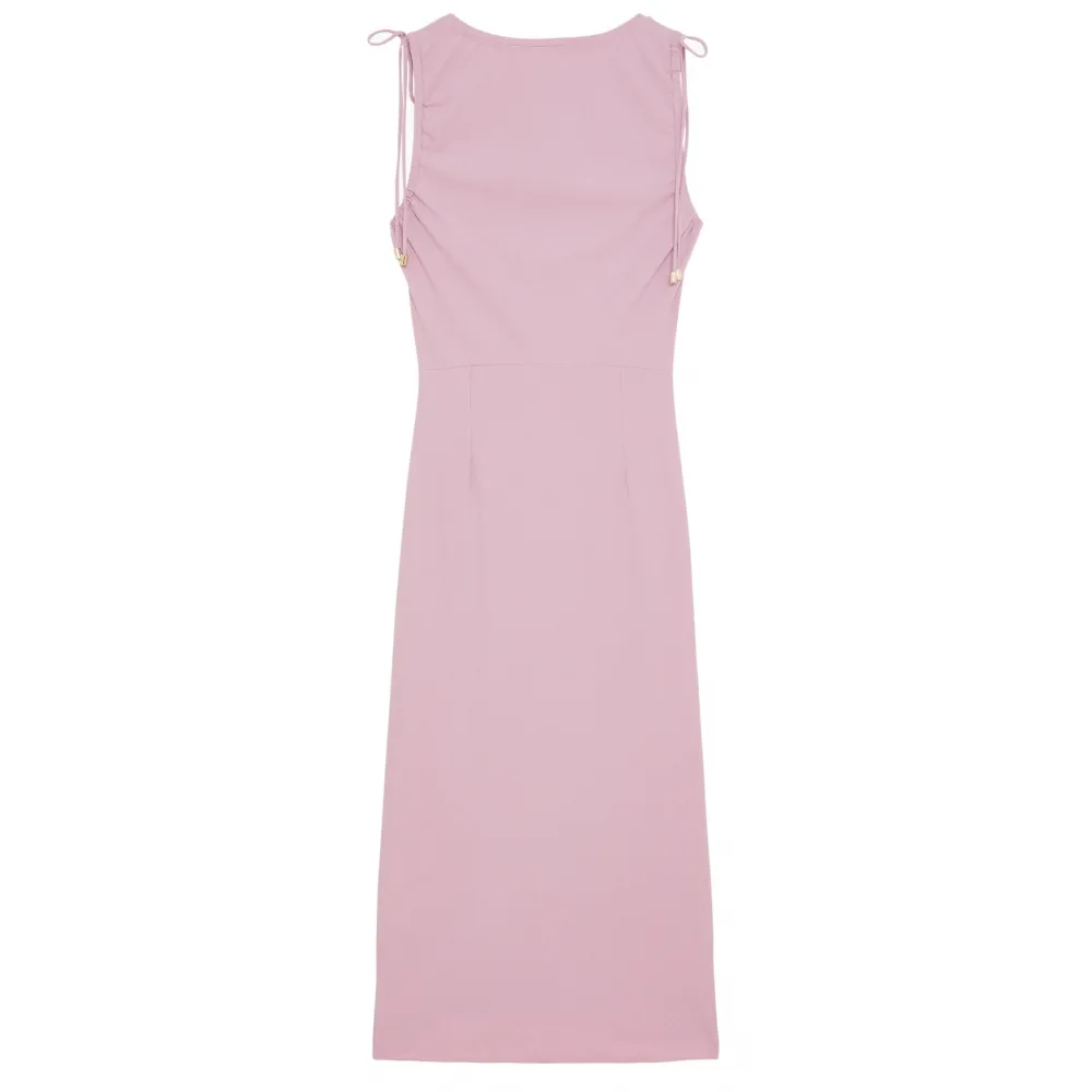 Patrizia Pepe - Abito a Tubino con Drappeggio - Rosa Antico - Abito - Made in Italy - Luxury Exclusive Collection